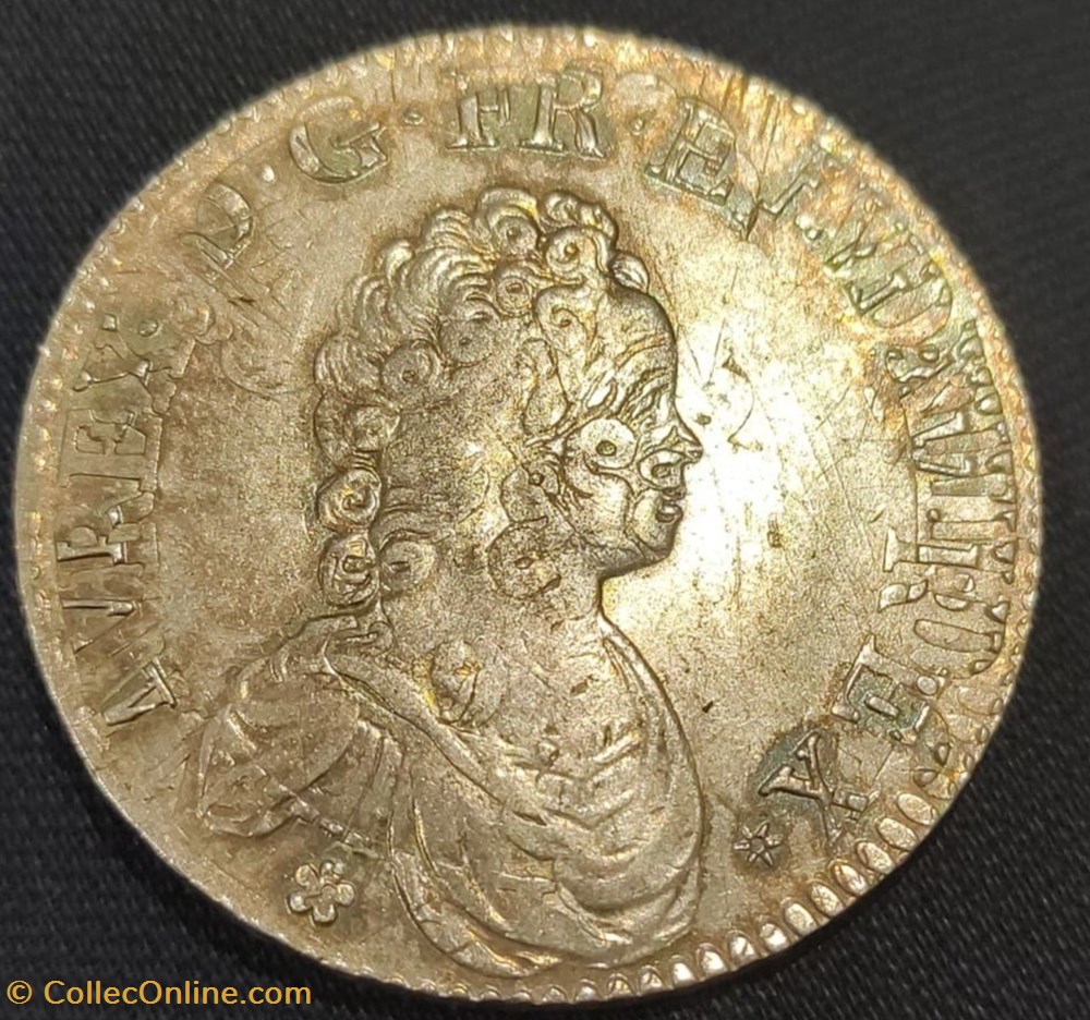 Ecu vertugadin 1716 C Caen Louis XV monnaies france royales ecu vertugadin 1716 c caen louis xv