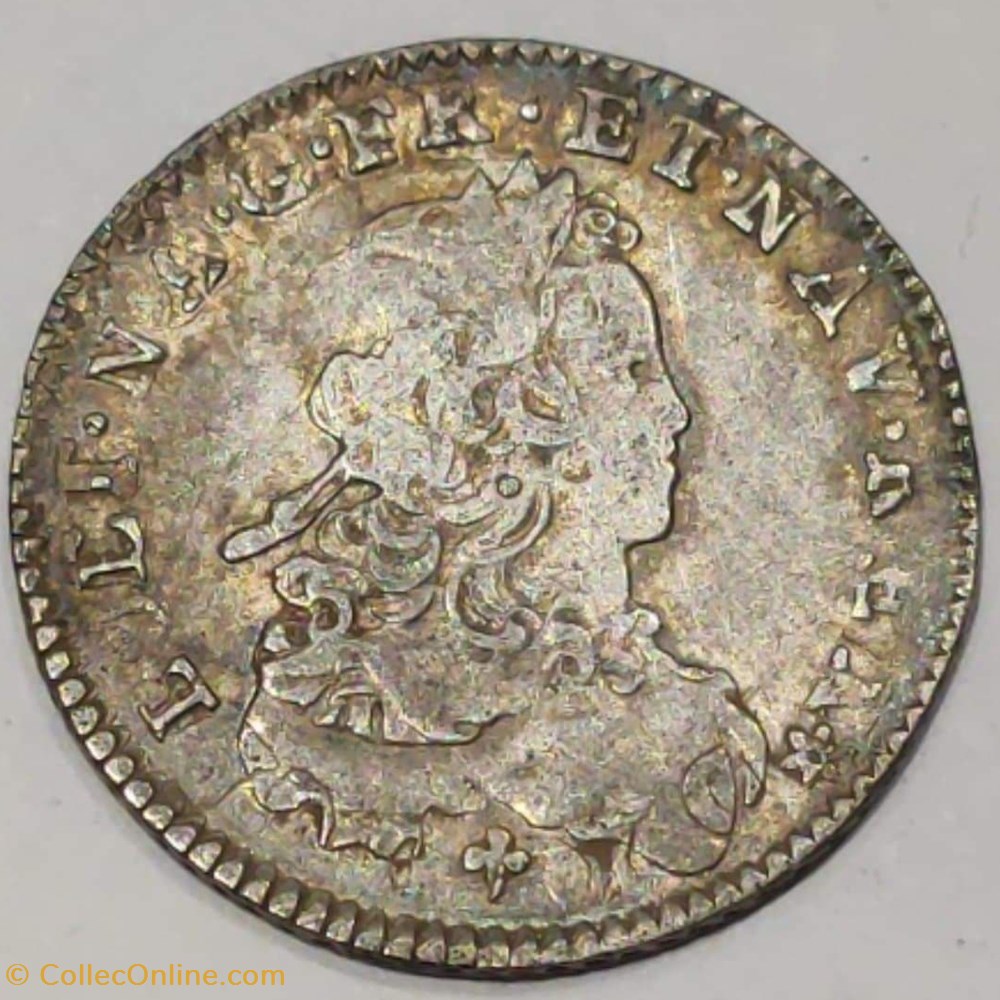 monnaies royales sixieme ecu de france 1721 c caen louis xv