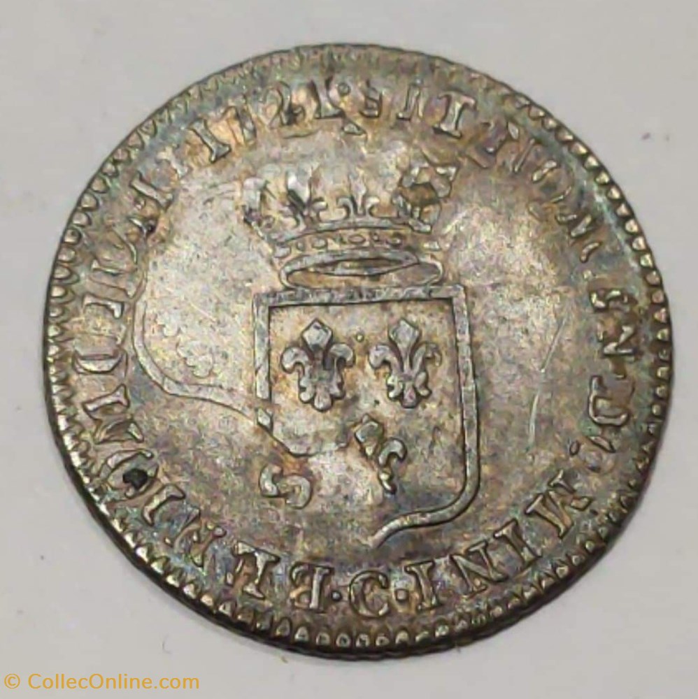 monnaies royales sixieme ecu de france 1721 c caen louis xv