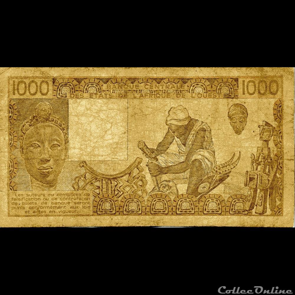 1000 Francs billet afrique de l ouest 1000 francs