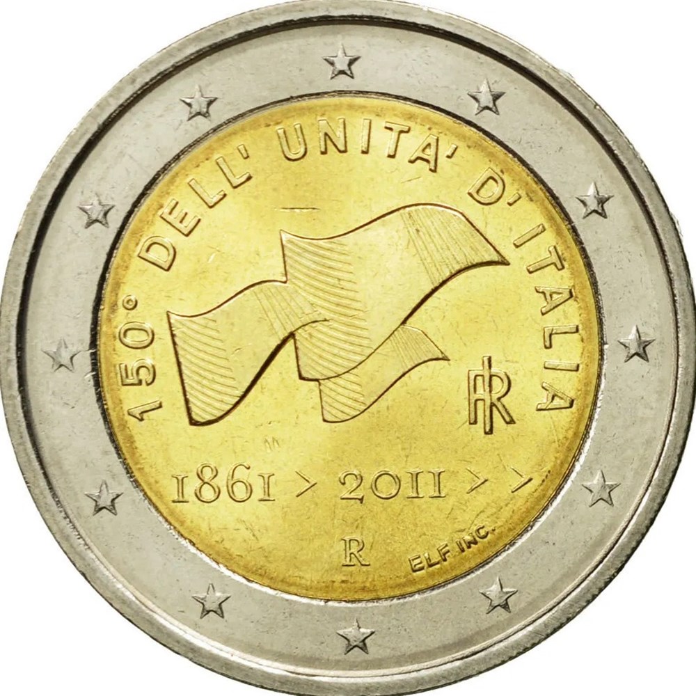 Unification italienne - 2011 monnaies euros europe unification italienne 2011
