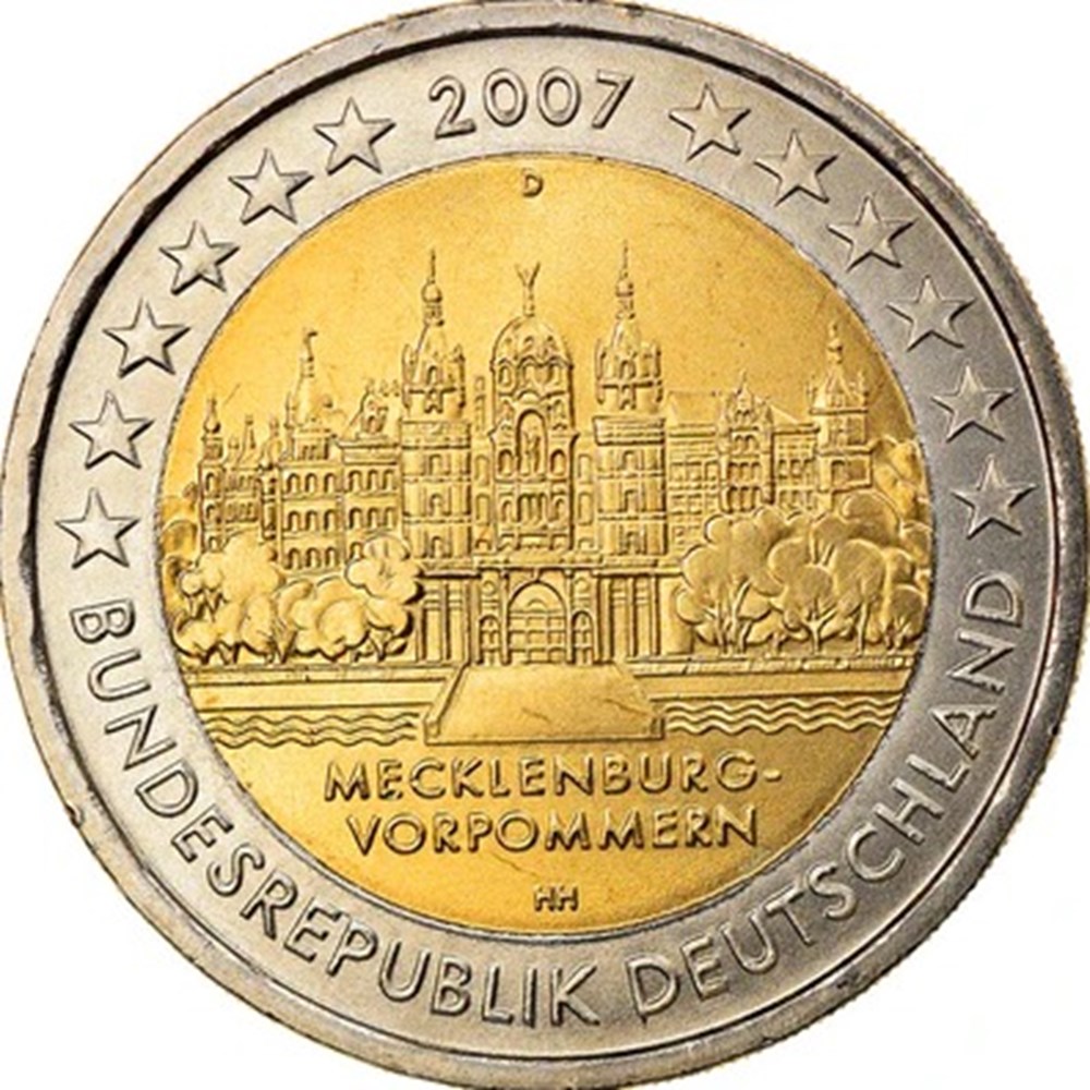 MECKLENBURG- / VORPOMMERN monnaies euros a banque centrale europeenne mecklenburg vorpommern