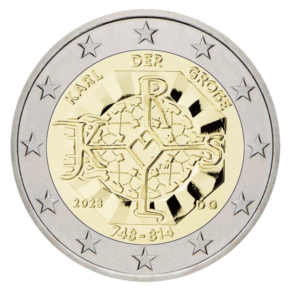 1275e anniversaire de la naissance de Charlemagne (748-2023) monnaies euros banque centrale europeenne 1275e anniversaire de la naissance de charlemagne 748 2023