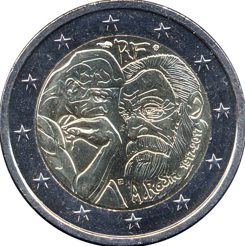 monnaies euros banque centrale europeenne centenaire du deces auguste rodin 2017