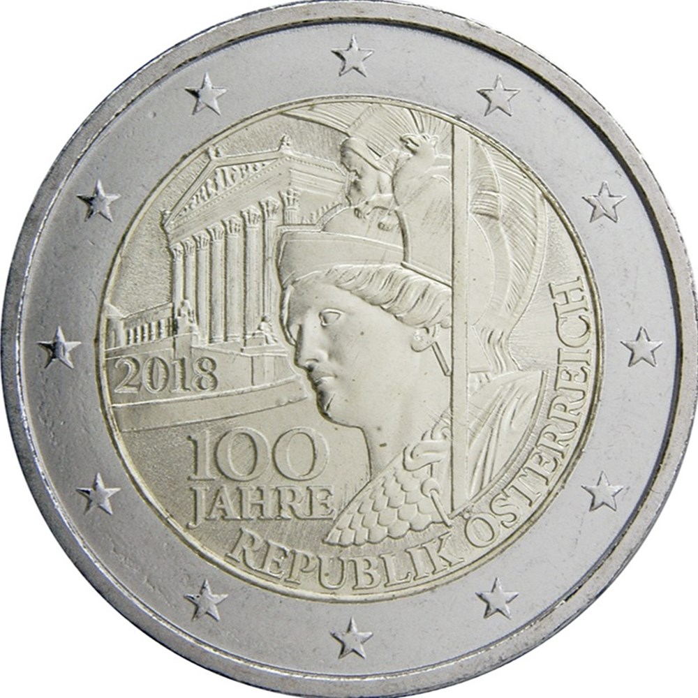 monnaies euros europe 100e anniversaire de la proclamation une republique en autriche