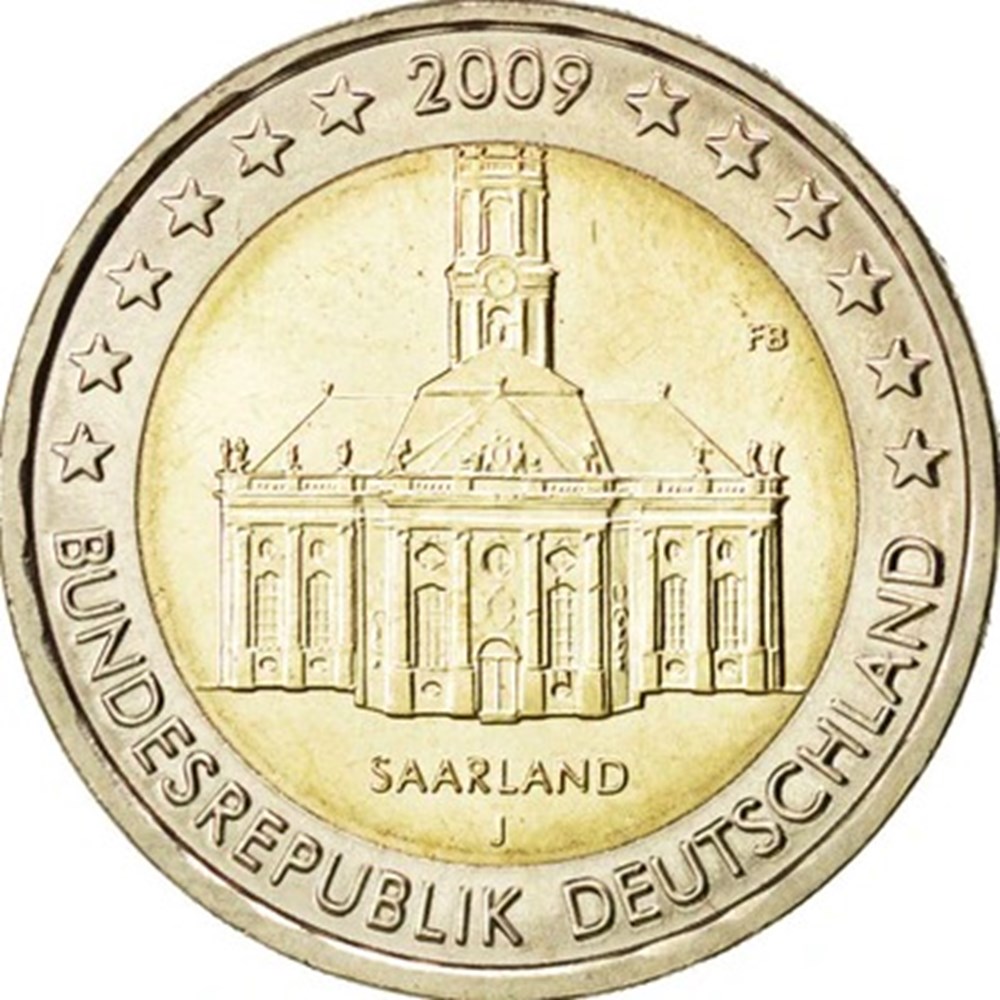 Saarland 2009 monnaies euros banque centrale europeenne saarland 2009