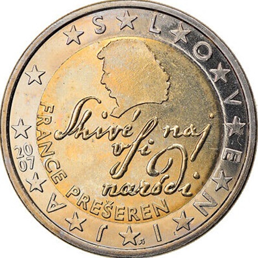 monnaies euros banque centrale europeenne le poete france preseren