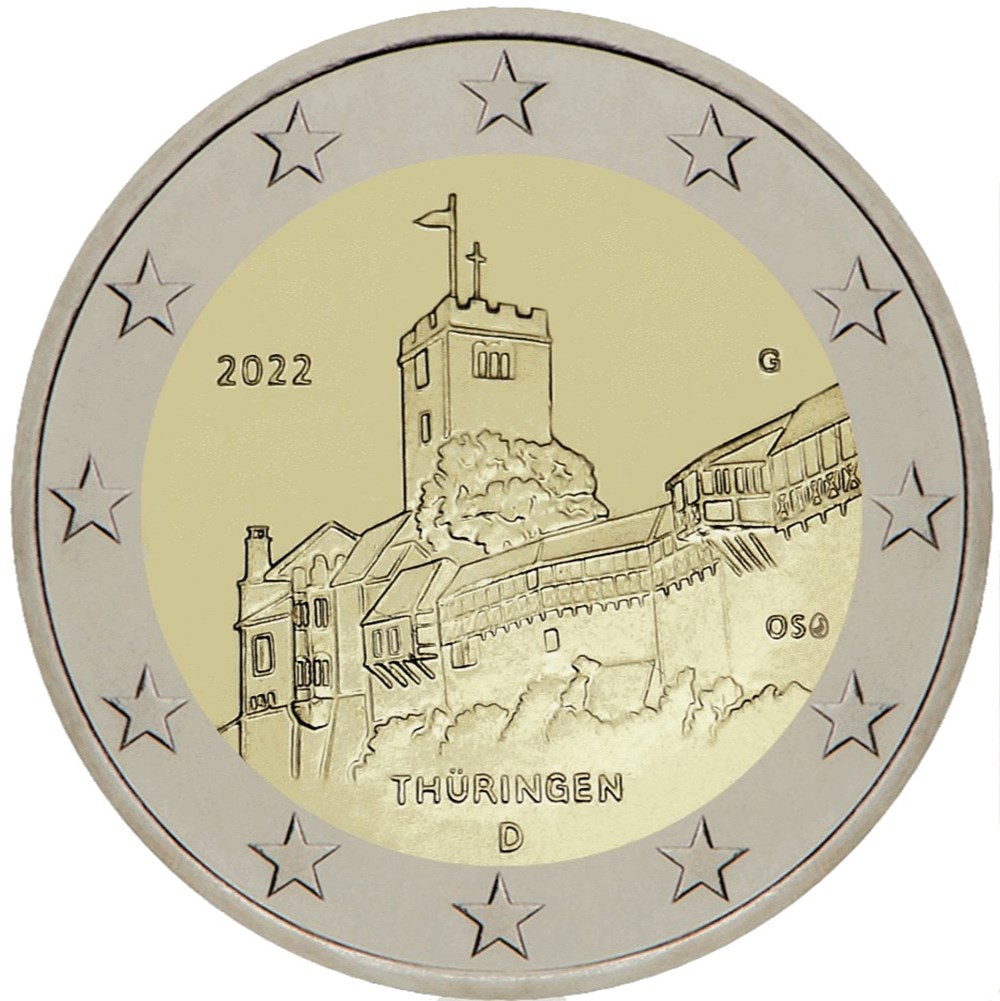 Thuringen 2022 monnaies euros a banque centrale europeenne thuringen 2022