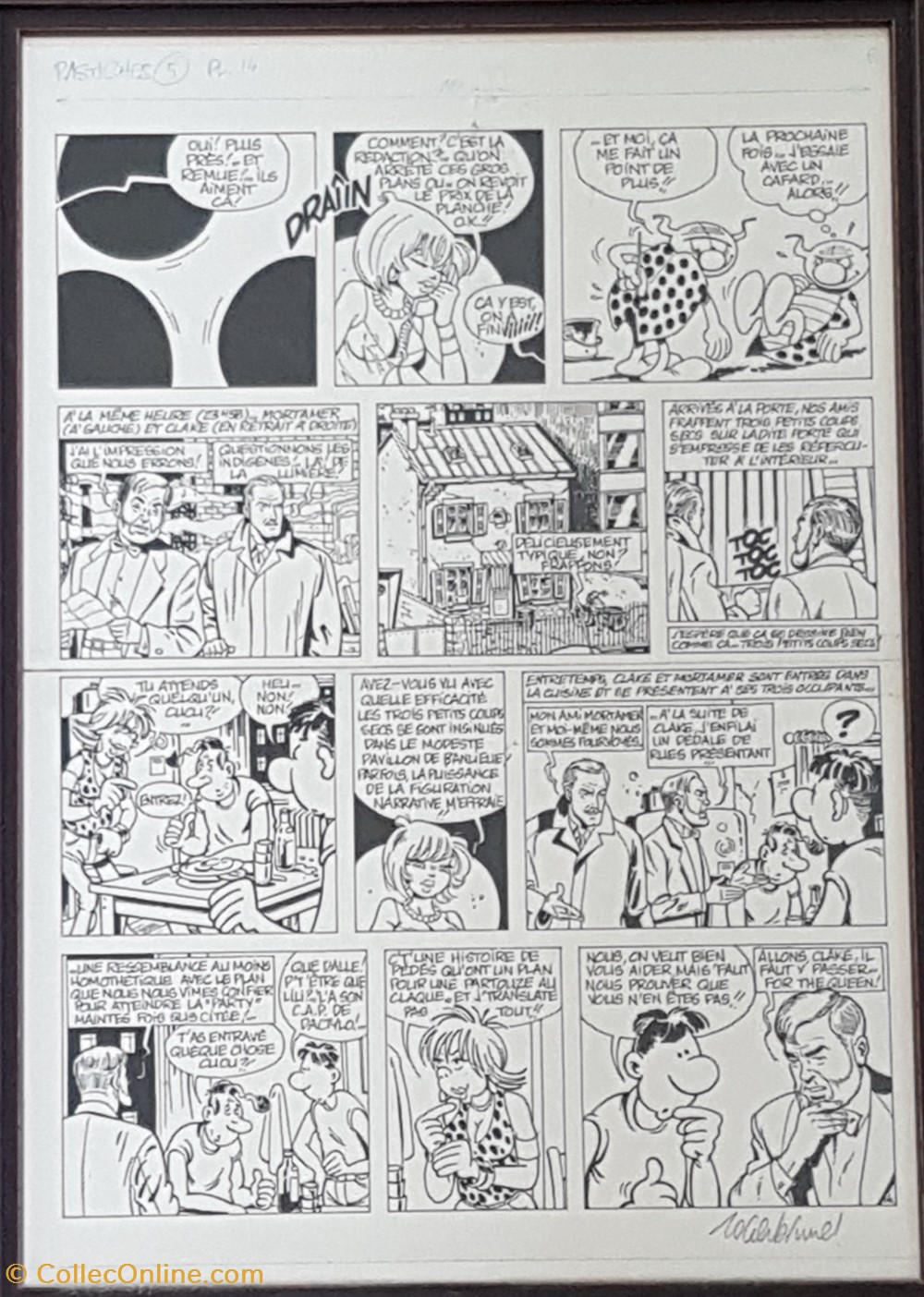 Pastiches Blake et Mortimer - planche (Roger Brunel) - Art & Antiquities