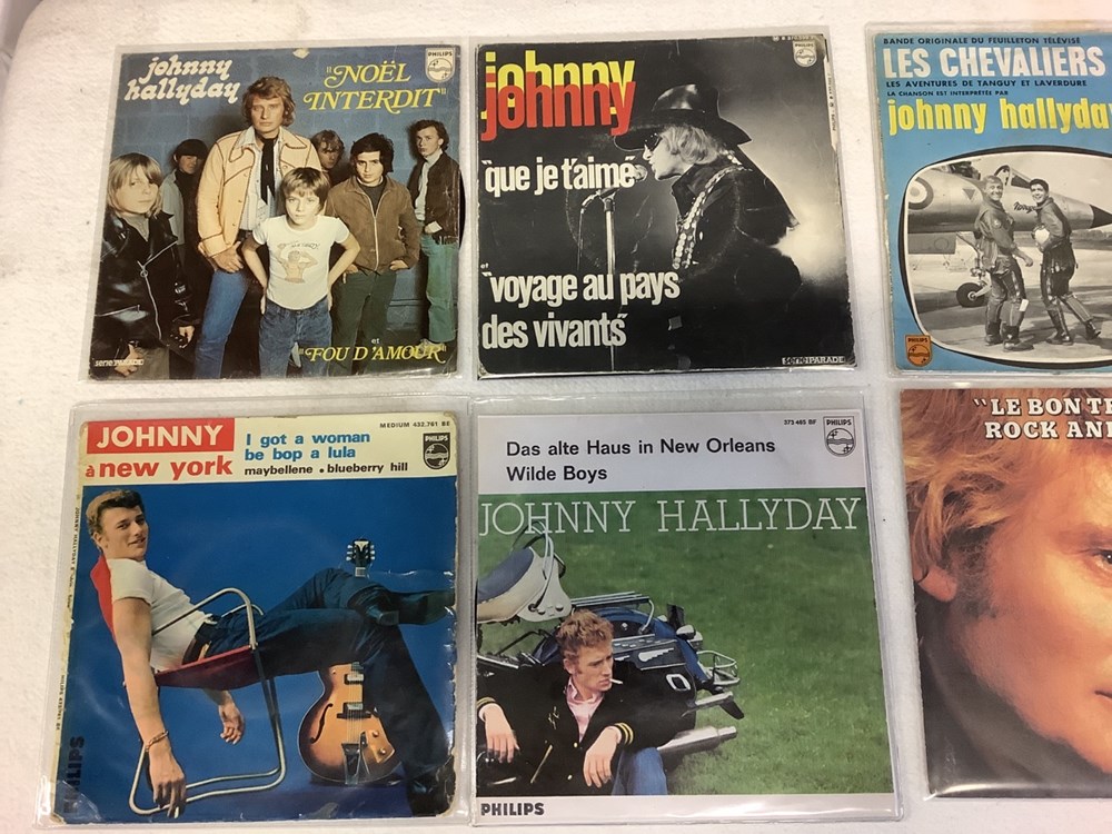 monnaies lot de 8 vinyles 45 t johnny hallyday dont mes yeux sont fous
