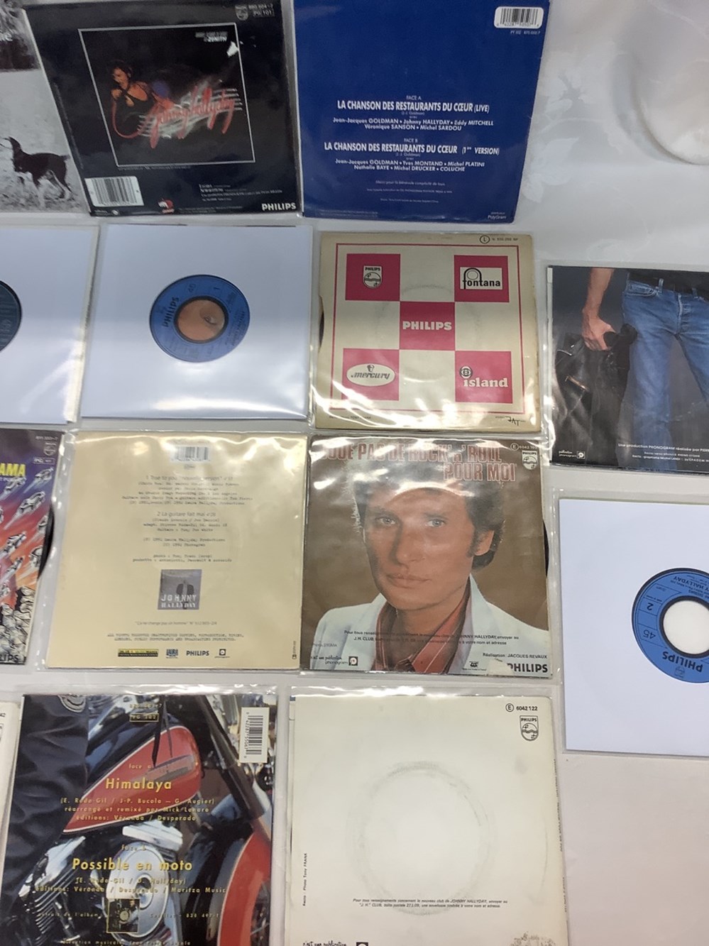 18 vinyles 45 T. 5 monnaies 18 vinyles 45 t