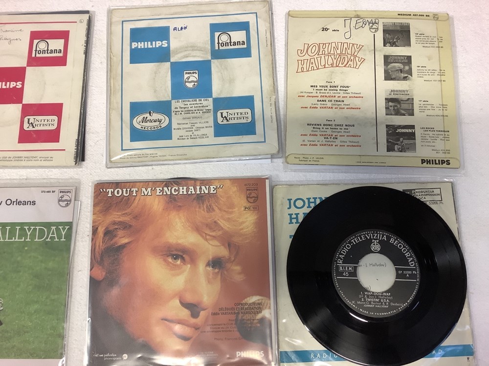 monnaies lot de 8 vinyles 45 t johnny hallyday dont mes yeux sont fous