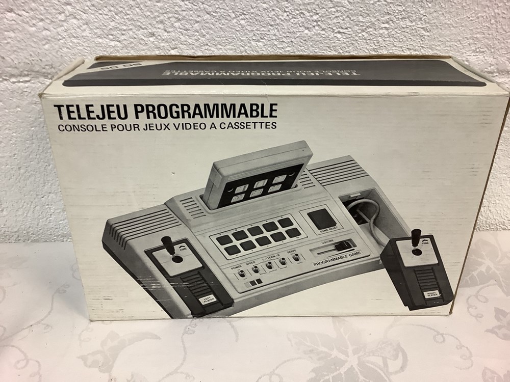 monnaies console pong jeu programmable complete dans sa boite d origine avec notice et 2 jeux course de voitures reference pc 504 et super sportif reference pc 501
