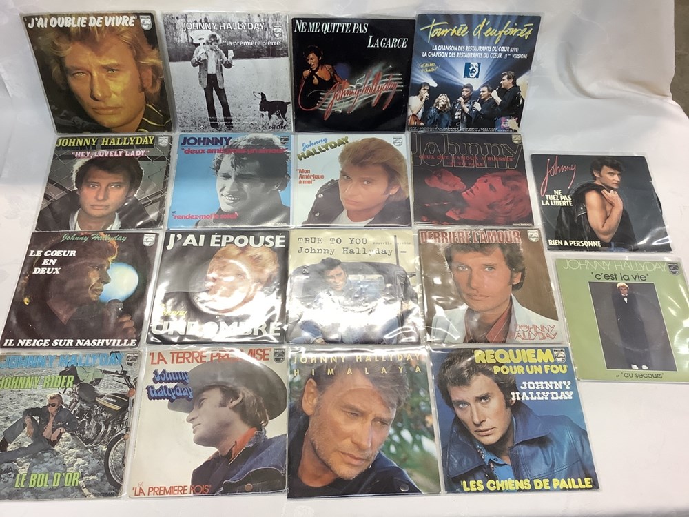 18 vinyles 45 T. monnaies 18 vinyles 45 t