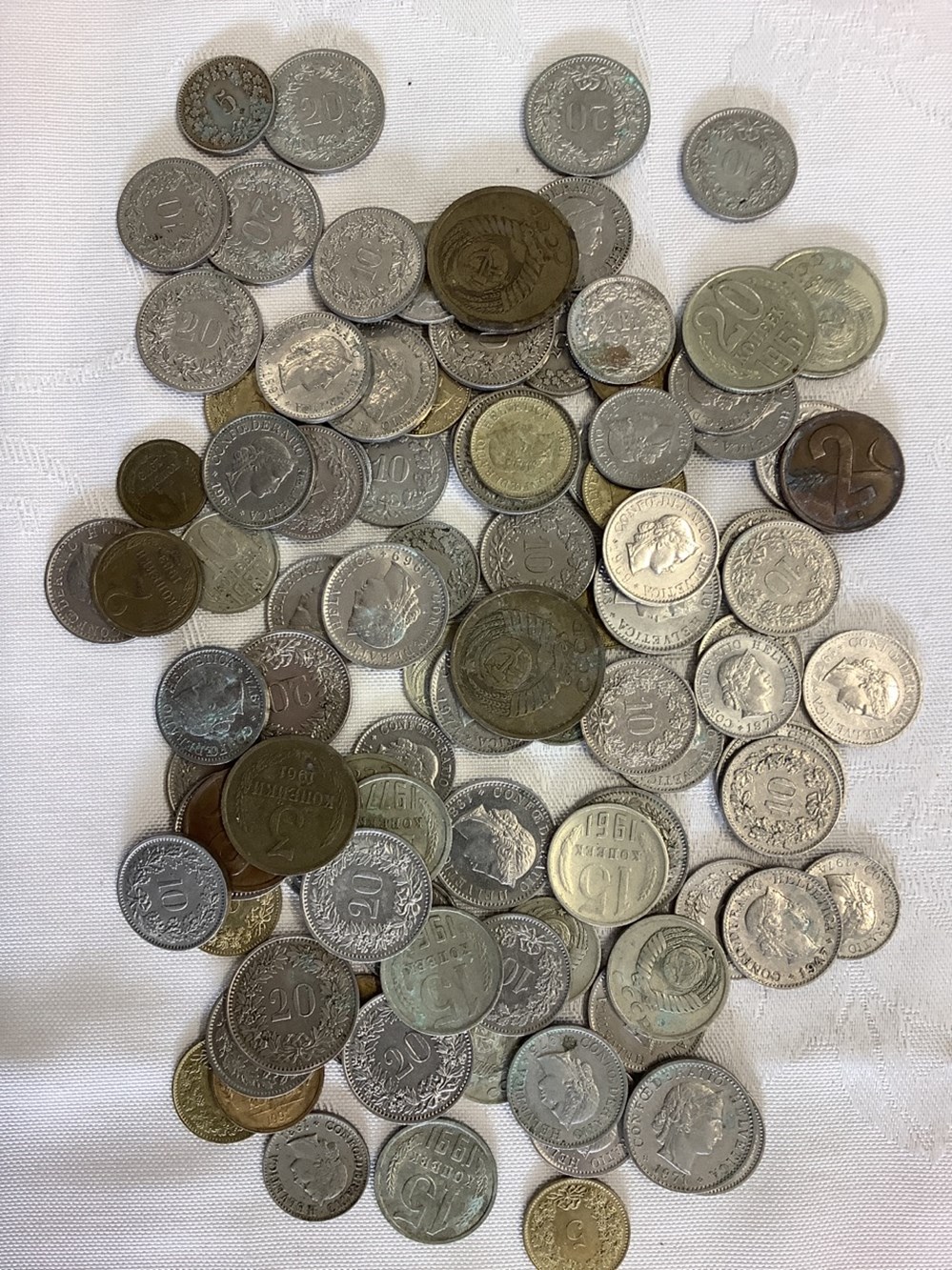 Petit lot de pièces Suisse et URSS monnaies petit lot de pieces suisse et urss