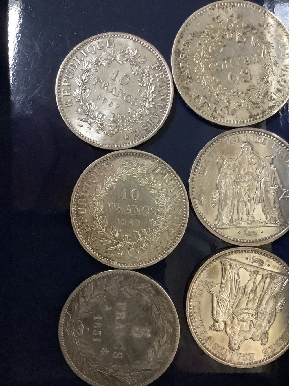 Lot de pièces argent : monnaies lot de pieces argent