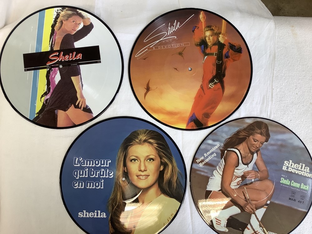 4 pictures Disc SHEILA, 33T et maxi 45T. État entre NM et VG +. monnaies 4 pictures disc sheila 33t et maxi 45t etat entre nm et vg