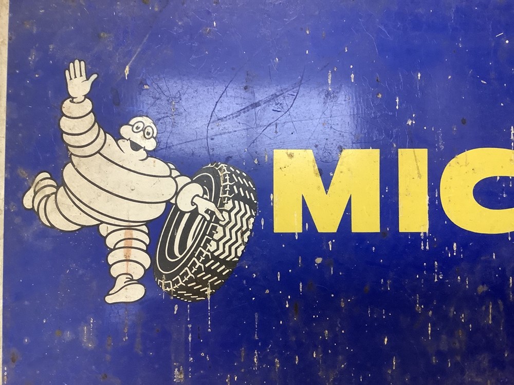 Petite tôle lithographiée publicitaire Michelin 3 monnaies petite tole lithographiee publicitaire michelin