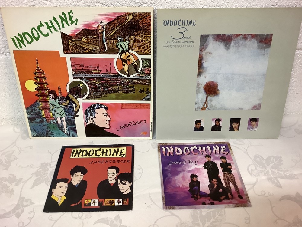 2 x 33T et 2 x 45T . Indochine. De G à VG monnaies 2 x 33t et 2 x 45t indochine de g a vg