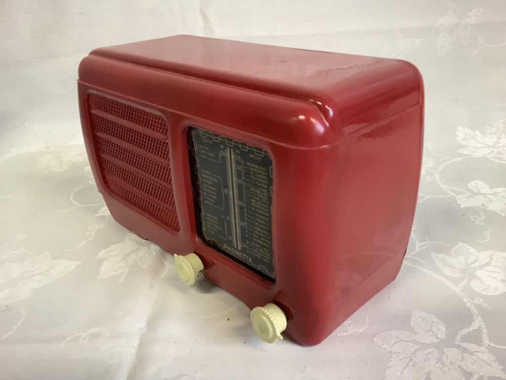 monnaies poste de radio phonetta italie double coque 1955