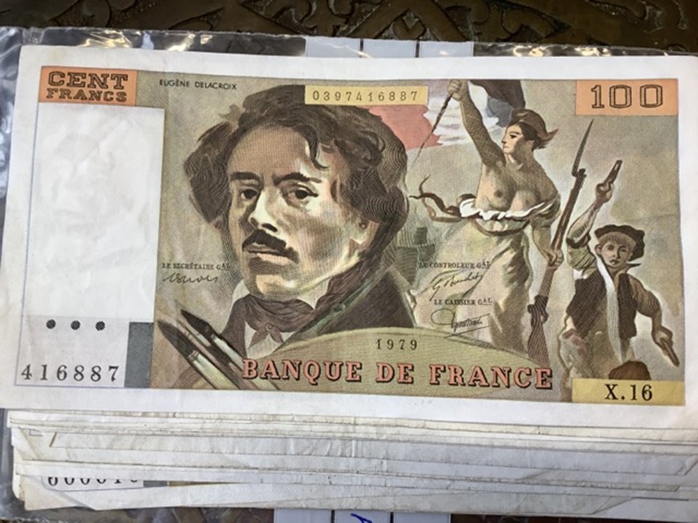 Lot de billets 100 francs monnaies lot de billets 100 francs