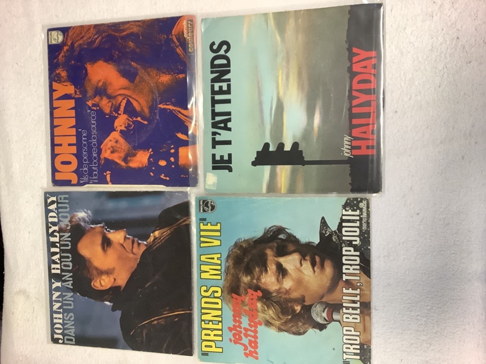 monnaies lot de 8 vinyles 45t johnny hallyday dont oh ma jolie sarah