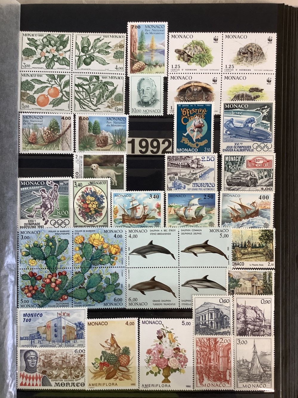 Classeur à bandes brun timbres Monaco 10 monnaies classeur a bandes brun timbres monaco