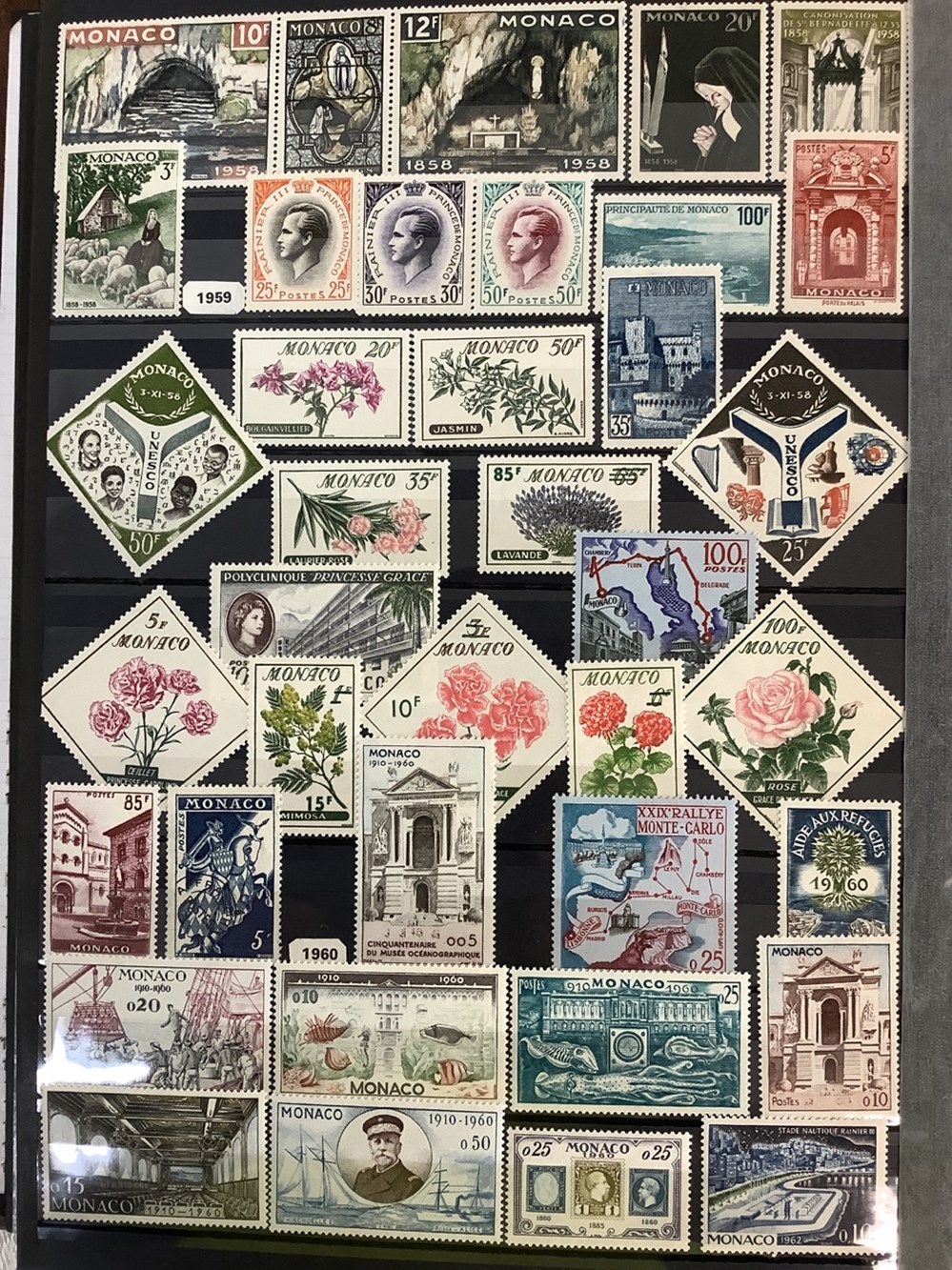 Classeur à bandes brun timbres Monaco 6 monnaies classeur a bandes brun timbres monaco