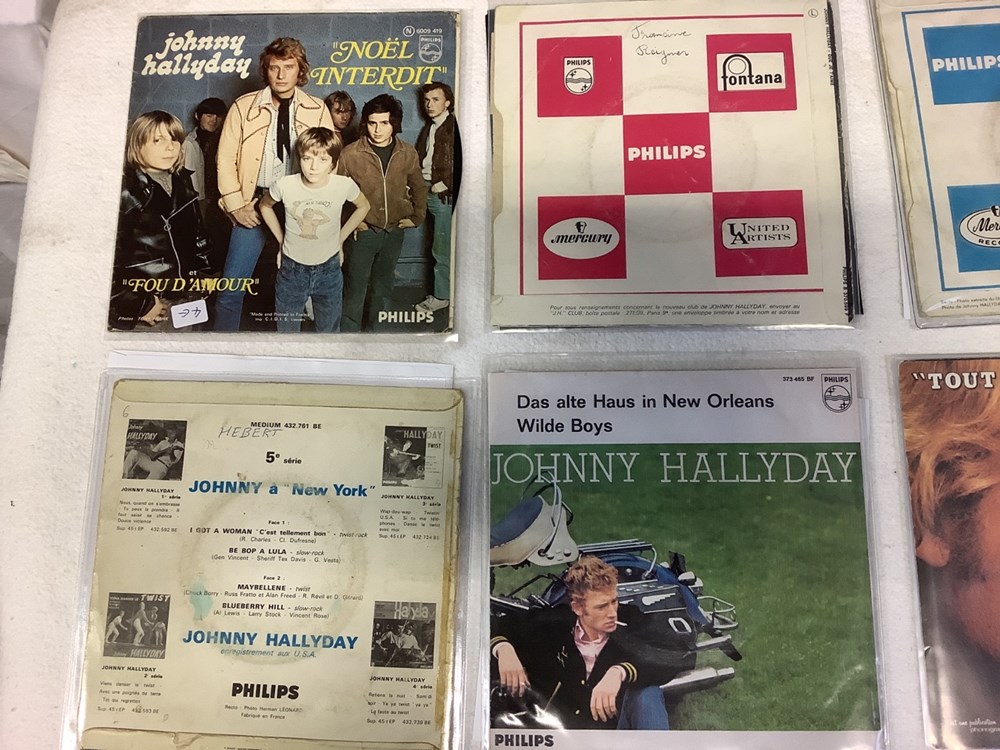 monnaies lot de 8 vinyles 45 t johnny hallyday dont mes yeux sont fous