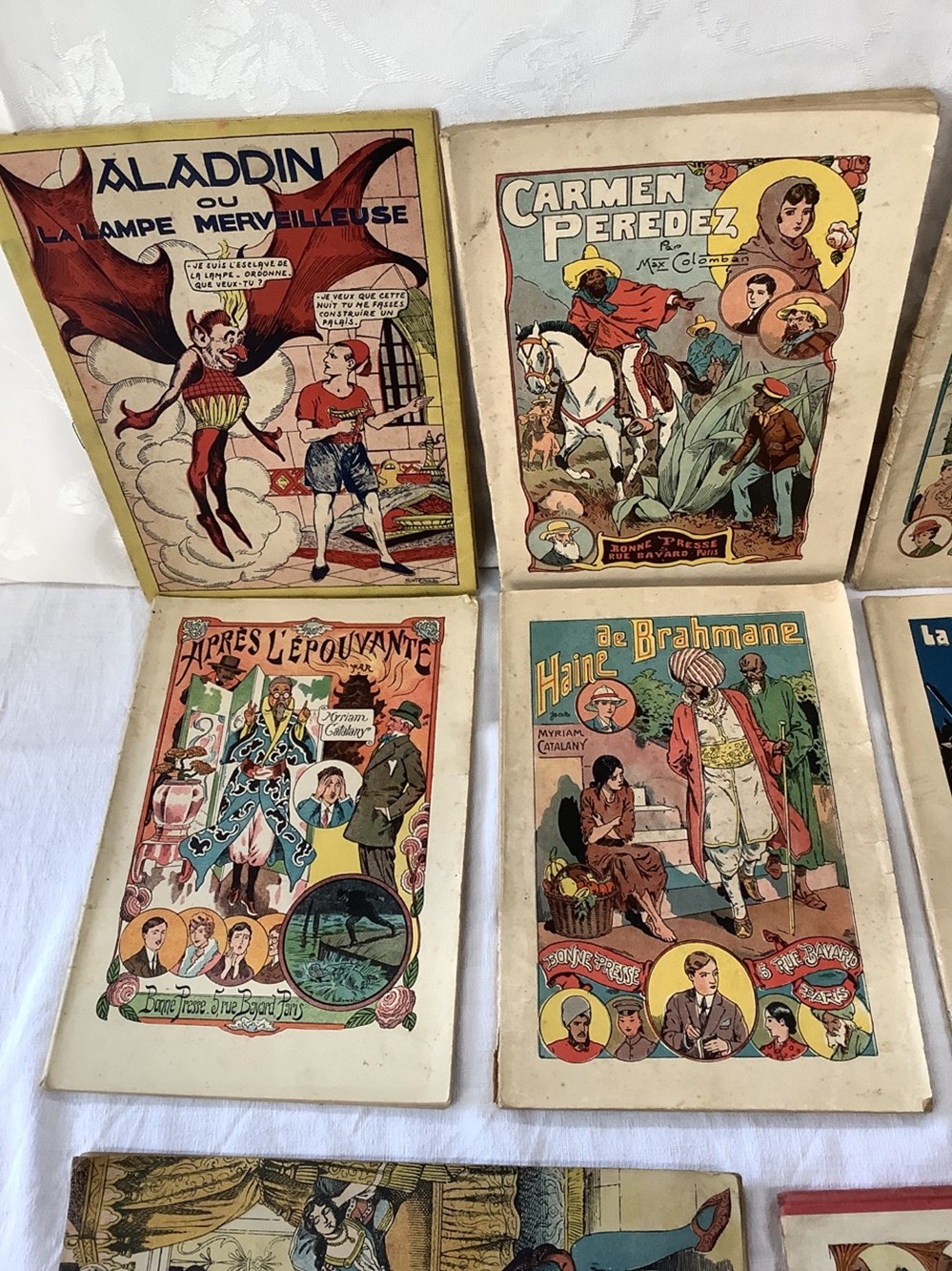 Lot de 9 illustrés pour enfant et ado, en état d’usage, non crayonnés, non déchirés. 2 monnaies lot de 9 illustres pour enfant et ado en etat d usage non crayonnes non dechires