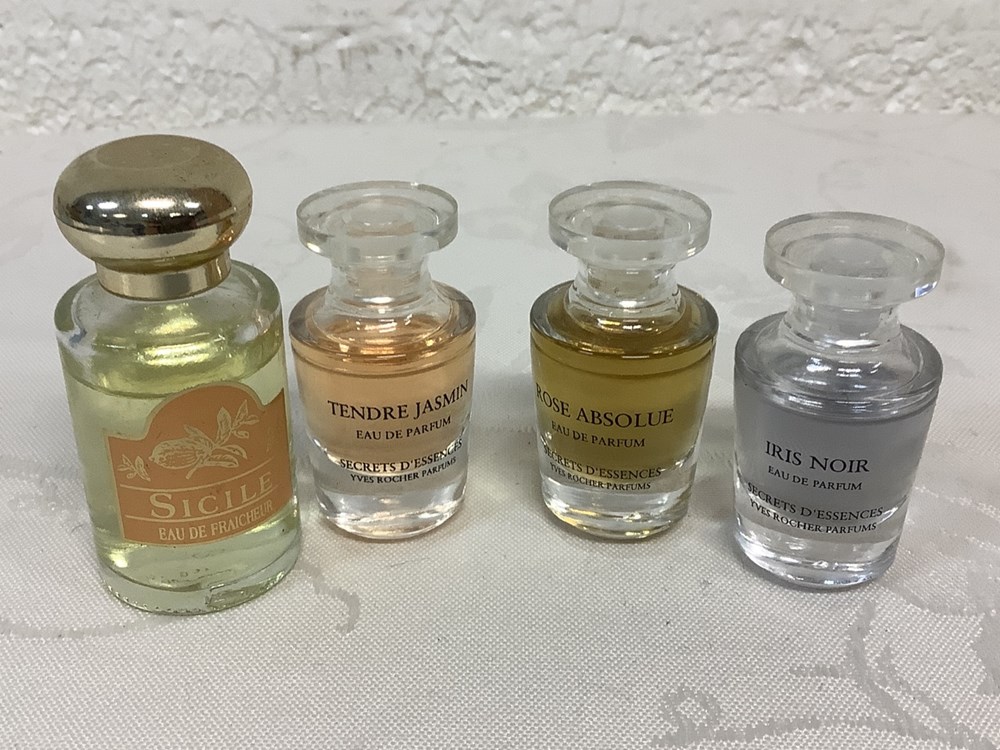 Lot de 4 miniatures et de 3 mini vaporisateurs 3 monnaies lot de 4 miniatures et de 3 mini vaporisateurs