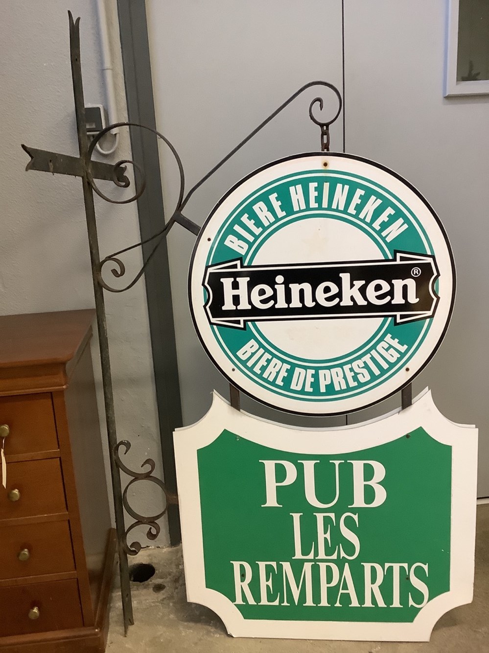 Enseigne Heineken monnaies enseigne heineken