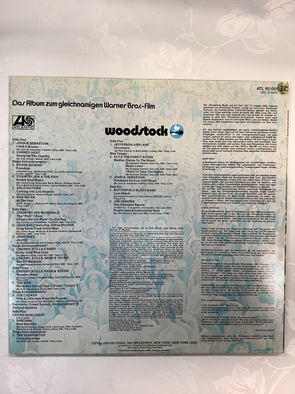monnaies vinyle 33 woodstock 3lp france