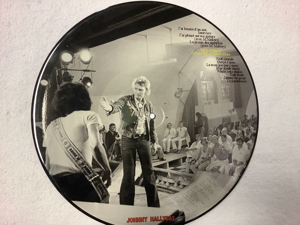 monnaies picture disc 33t j hallyday prison de bochuz nm