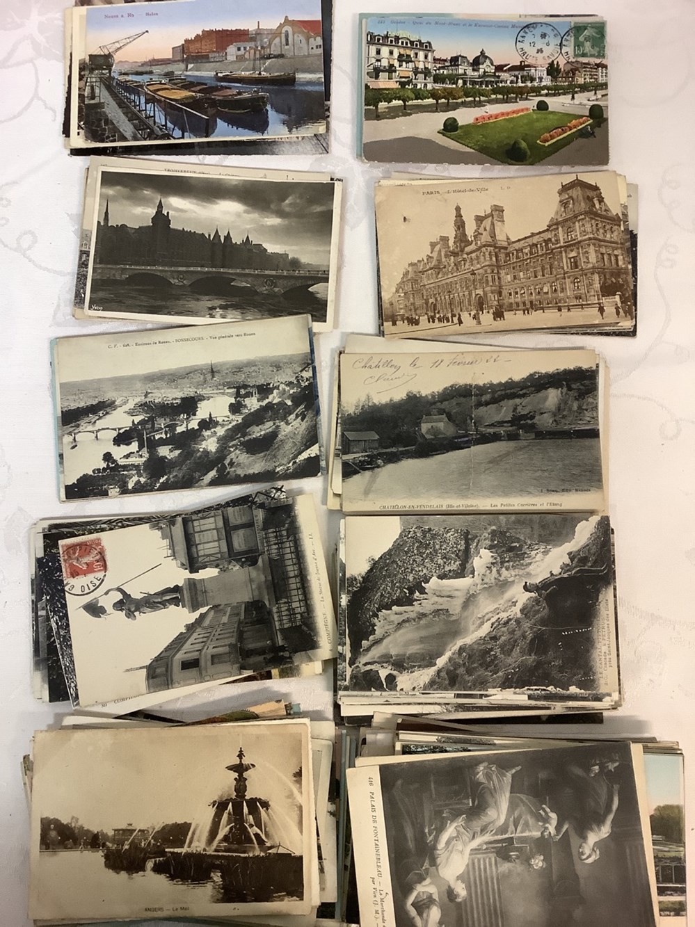 Lot de cartes postales diverses 4 monnaies lot de cartes postales diverses