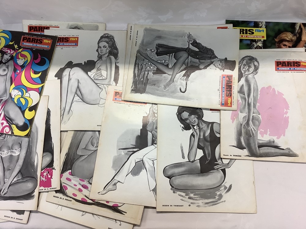 monnaies lot de 27 revues erotiques paris flirt en l etat