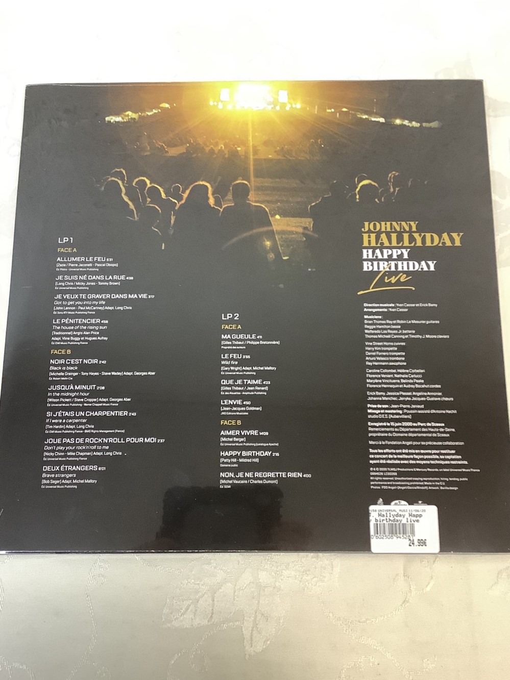 monnaies artiste johnny hallyday
