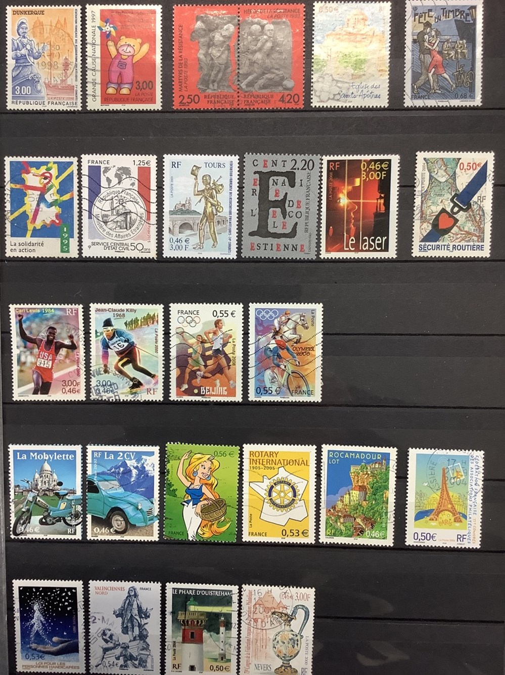 9 albums de timbres France, principalement oblitérés, quelques neufs, + colonies + Occupation française en Allemagne. 11 monnaies 9 albums de timbres france principalement obliteres quelques neufs colonies occupation francaise en allemagne