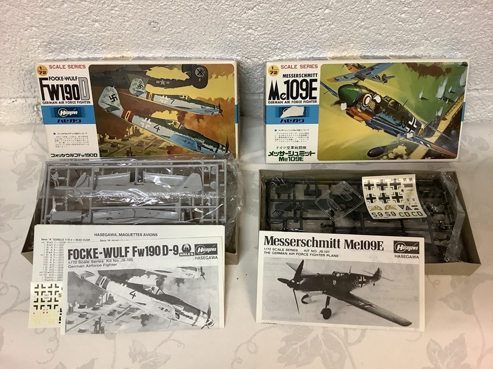 monnaies ensemble de 10 maquettes d avions militaires a construire de marque hasegawa dont 3 sous blister et 3 scellees