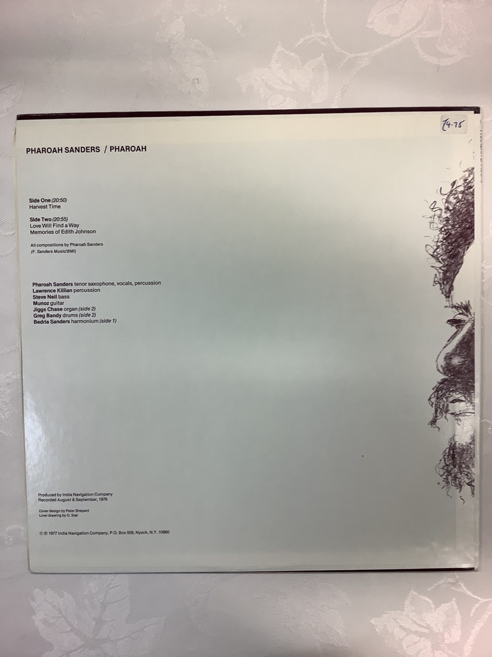 Vinyle 33 Pharoah Sanders « PHAROAH » réf : IN 1027 monnaies vinyle 33 pharoah sanders pharoah ref in 1027