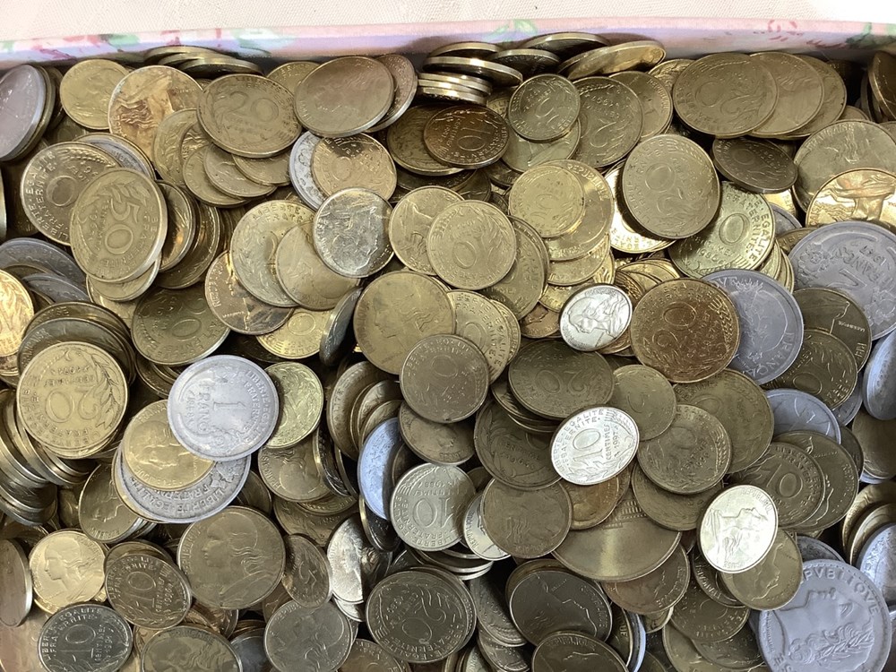 monnaies lot de 3 kgs de pieces francaises diverses