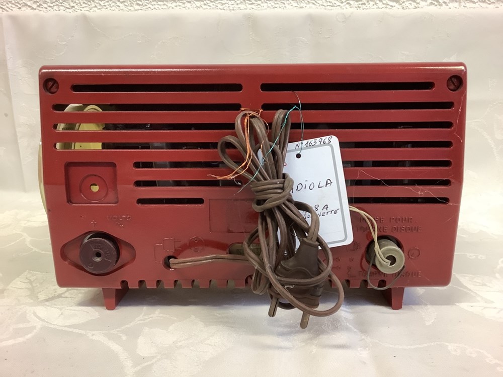 Poste Radiola Radiolinette 1959 ivoire et rouge modèle luxe 3 monnaies poste radiola radiolinette 1959 ivoire et rouge modele luxe