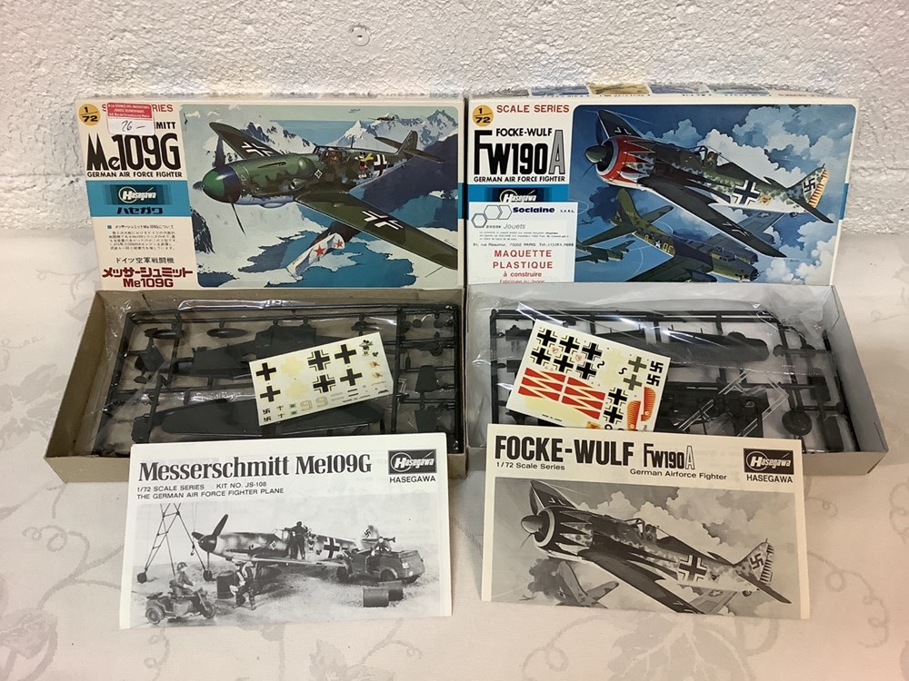 monnaies ensemble de 10 maquettes d avions militaires a construire de marque hasegawa dont 3 sous blister et 3 scellees