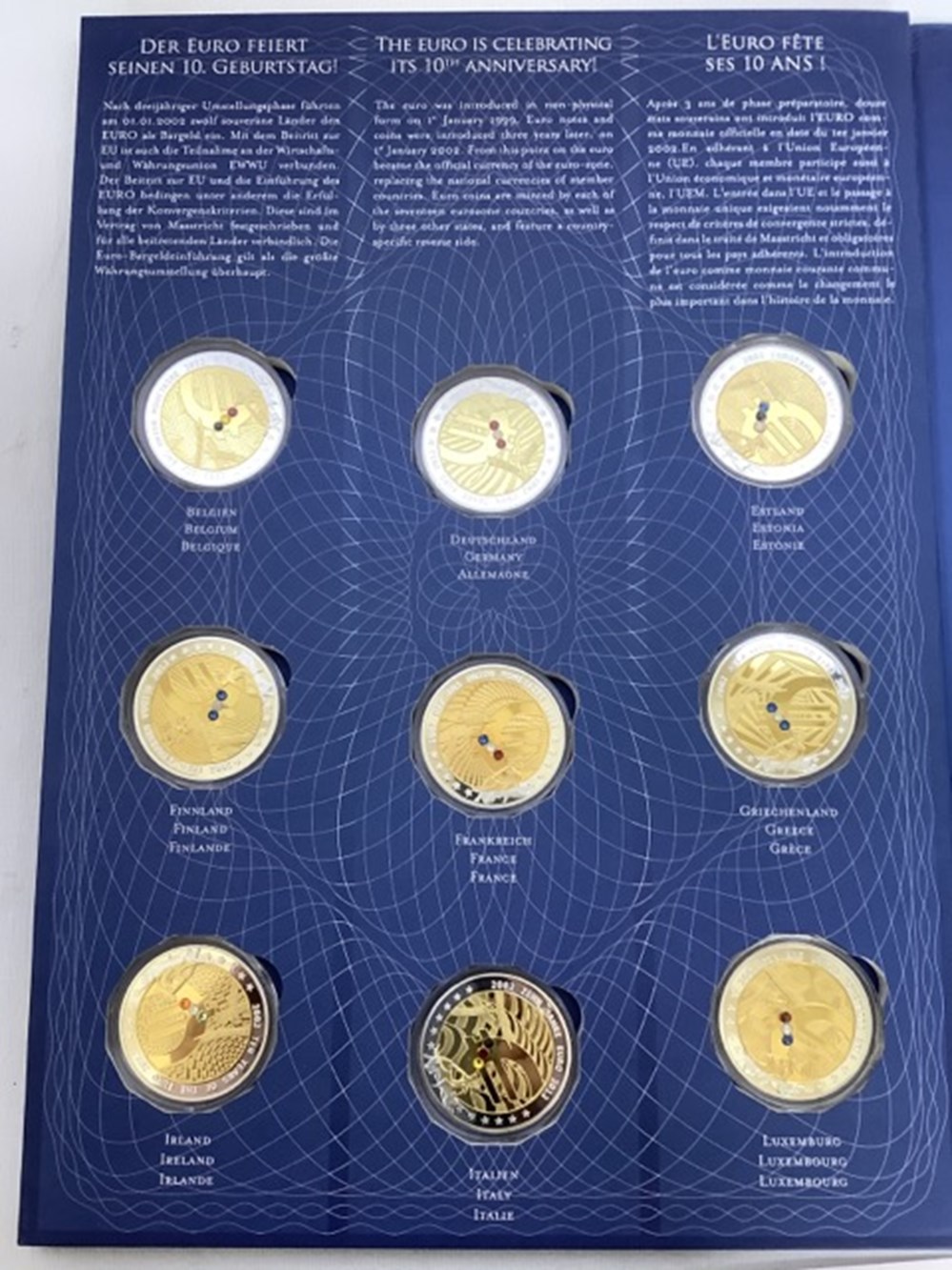 Coffret de 20 médailles 10 ans de l’euro 2 monnaies coffret de 20 medailles 10 ans de l euro