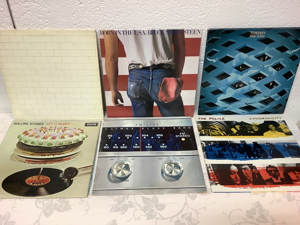 10 vinyles 33 T dont Bruce, Rolling Stones, Police, Pink Floyd etc monnaies 10 vinyles 33 t dont bruce rolling stones police pink floyd etc
