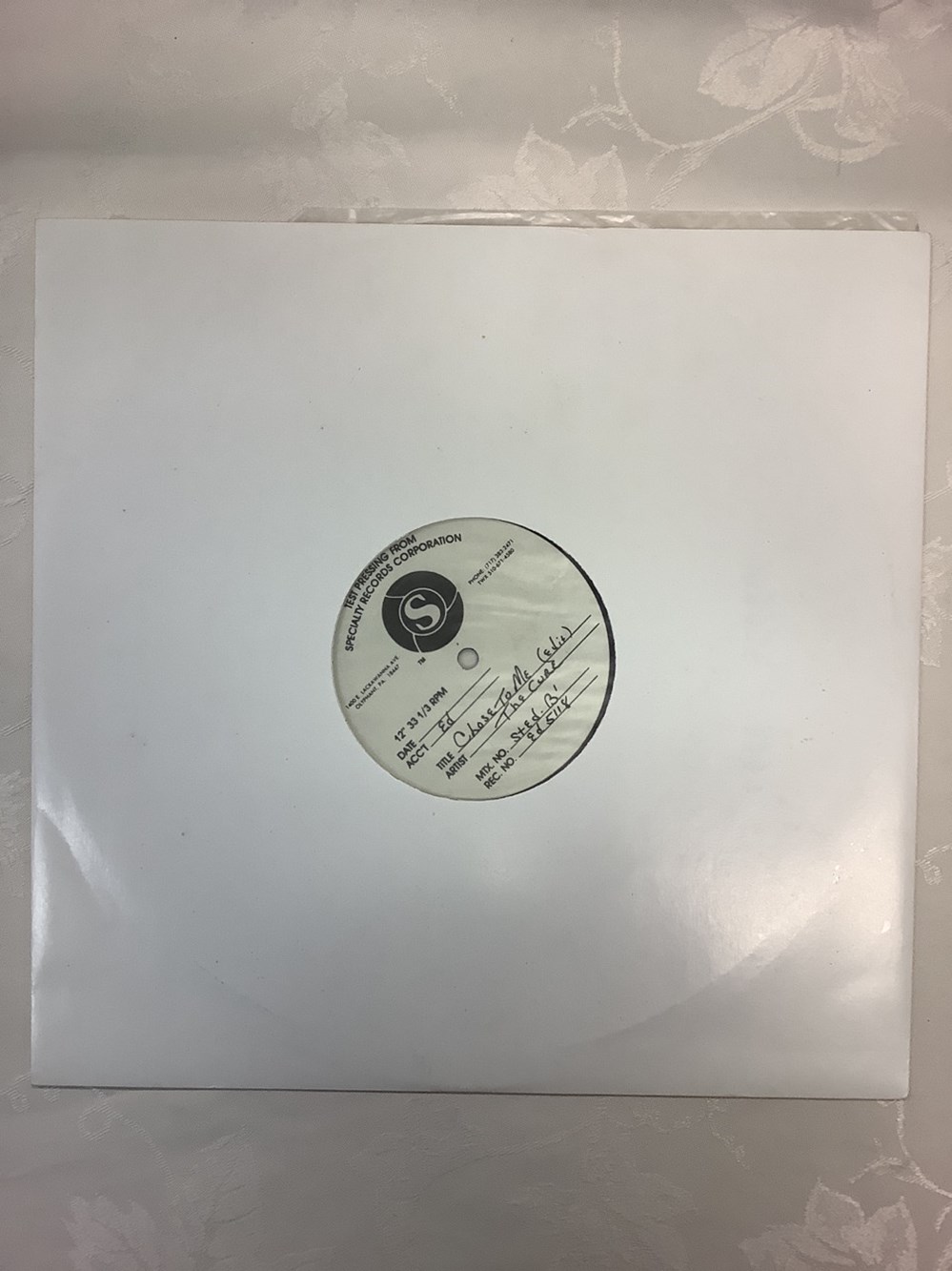 Test pressing The Cure « close to me » monnaies test pressing the cure close to me