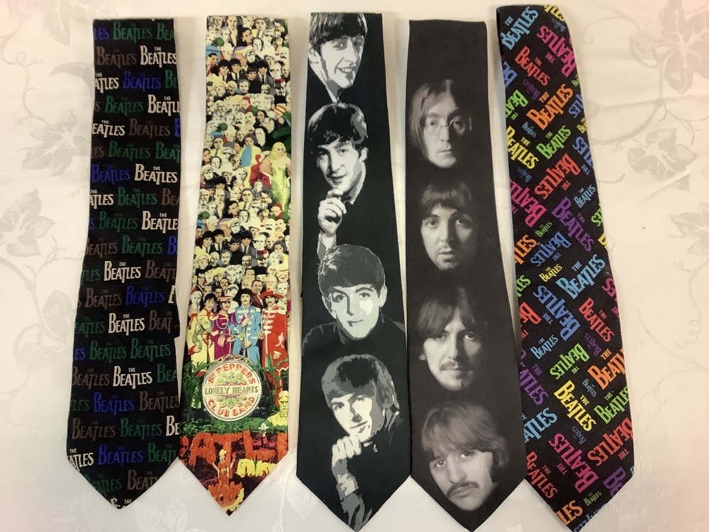 monnaies lot de 10 cravates de collection the beatles