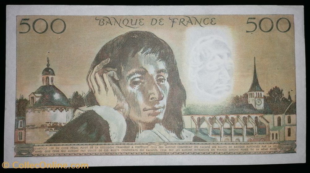 France P-156e.11 500 francs Pascal France 1984 billet europe france p 156e 11 500 francs pascal france 1984