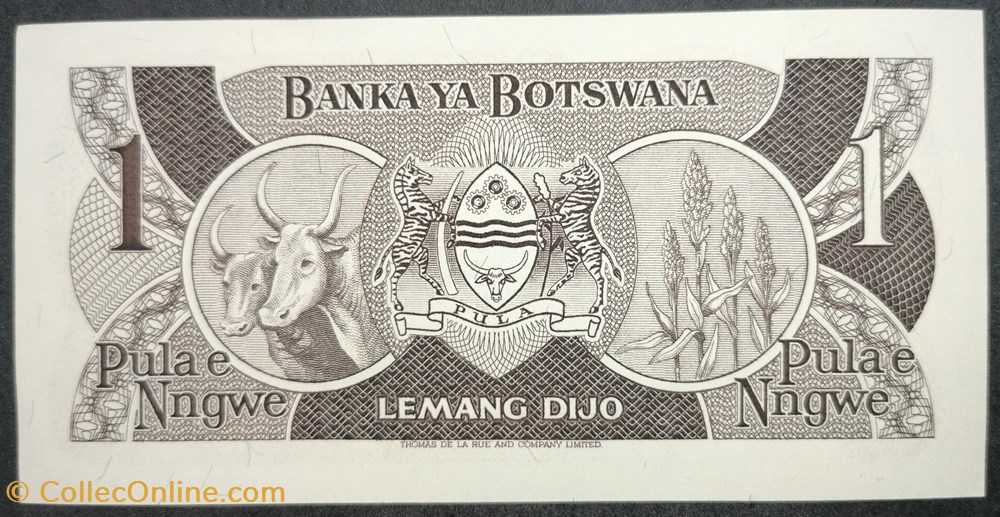 Botswana P-06a 1 Pula 1983 billets afrique botswana p 06a 1 pula 1983