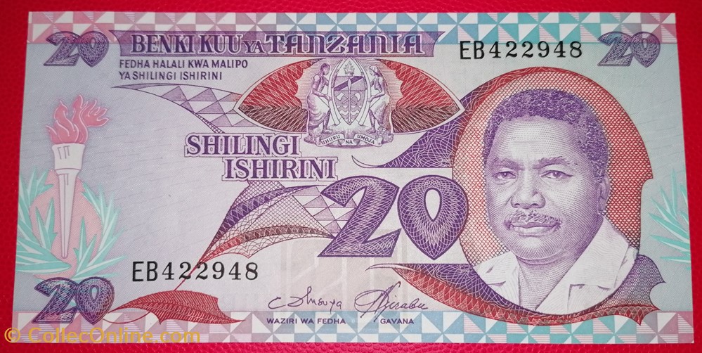 billets afrique tanzanie p 015 20 shilingi